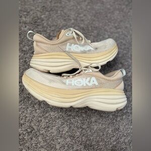 Men’s HOKA Bondi Running Activewear Shoe Oat Milk/Barley Size 10.5B